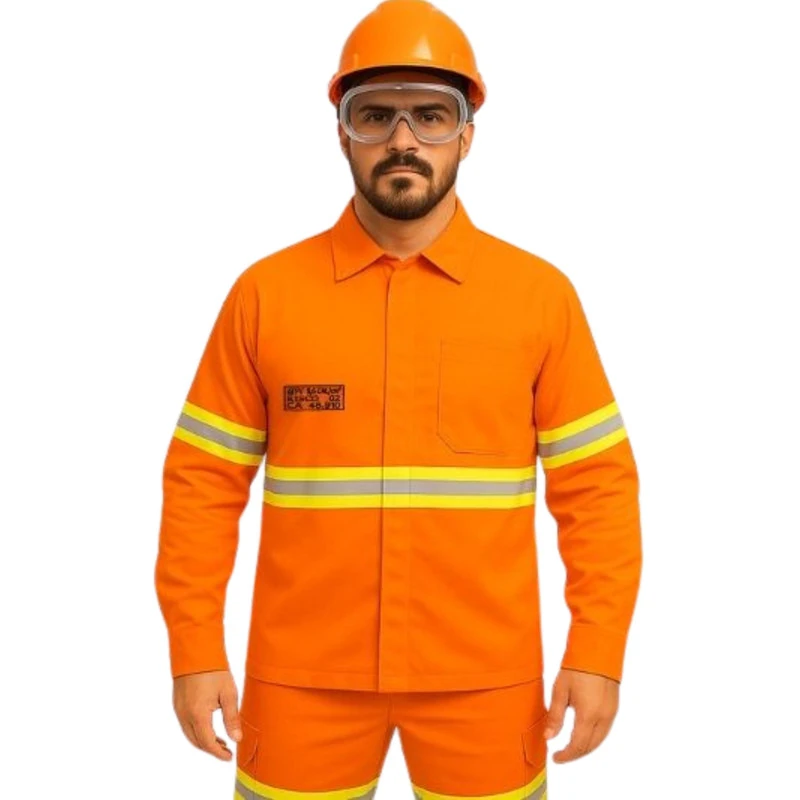 Camisa Profissional Eletricista Nr10 Manga Longa Faixa Refletiva Sitel Neon Laranja P Laranja