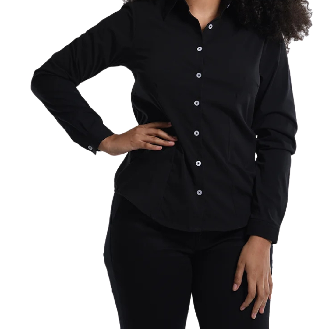 Camisete Tricoline Manga Longa Preto G Preto