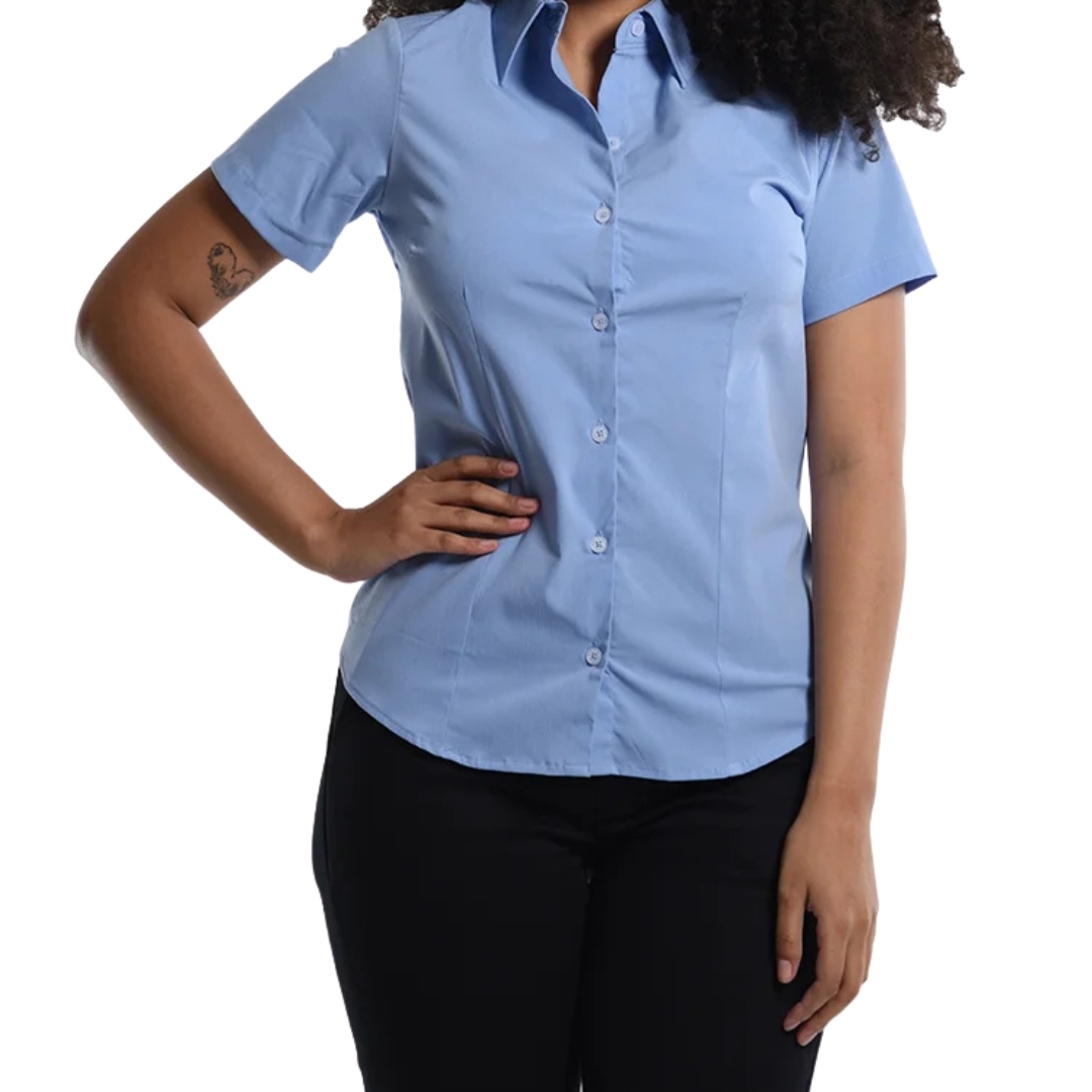 Camisete Tricoline Manga Curta Azul Plácido Pp Azul Plácido