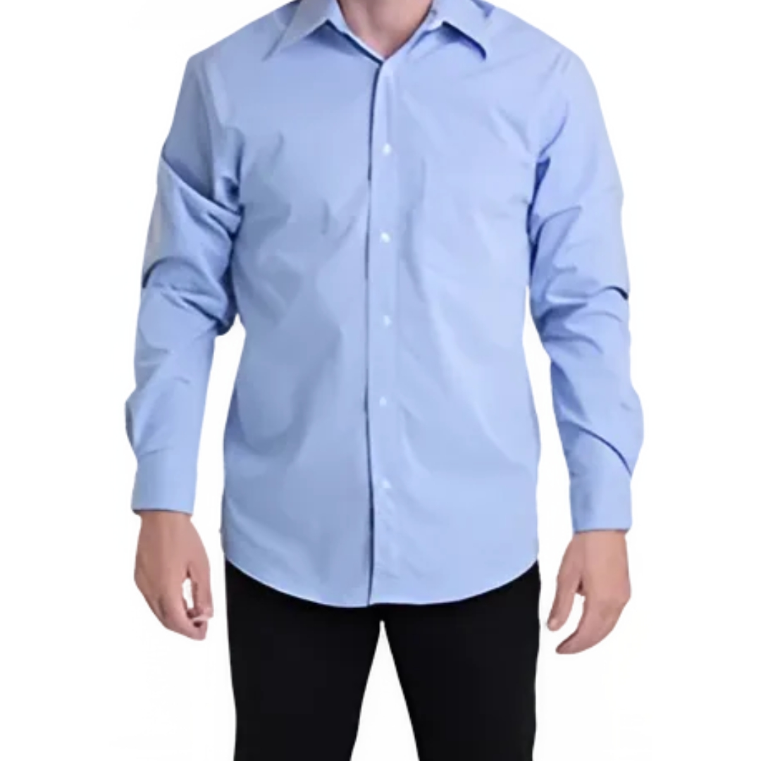 Camisa Tricoline Manga Longa Azul Plácido Gg Azul Plácido