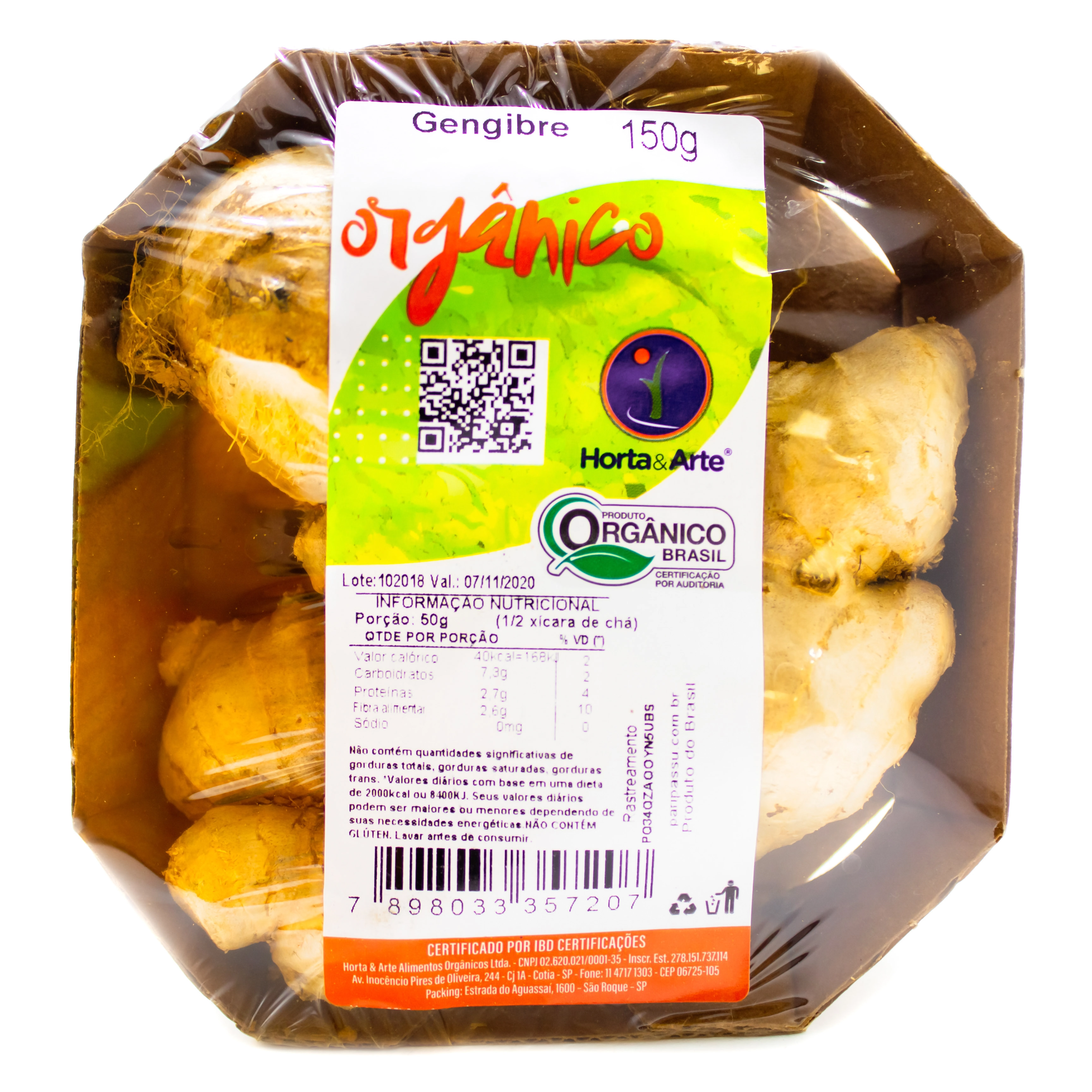 Gengibre Organico Horta Arte 150gr