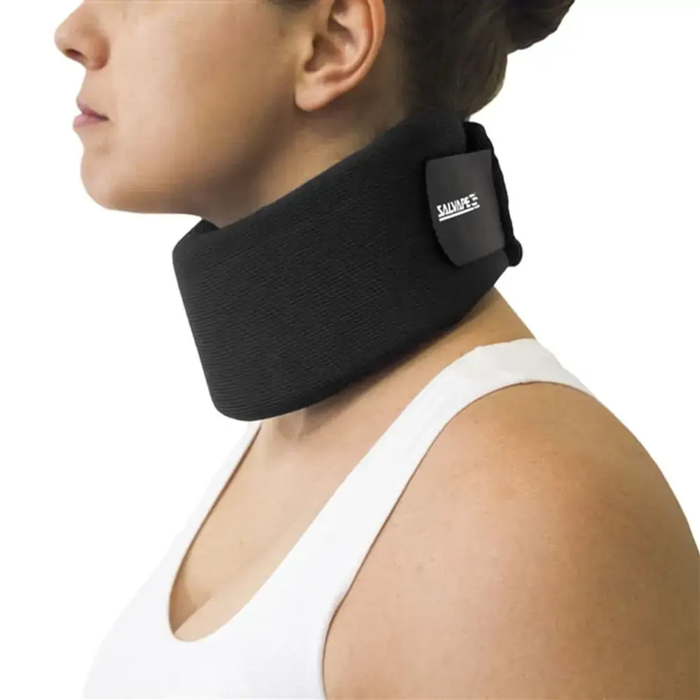 Colar Cervical Espuma c/ Reforço Interno Preta Tam G SalvaPé