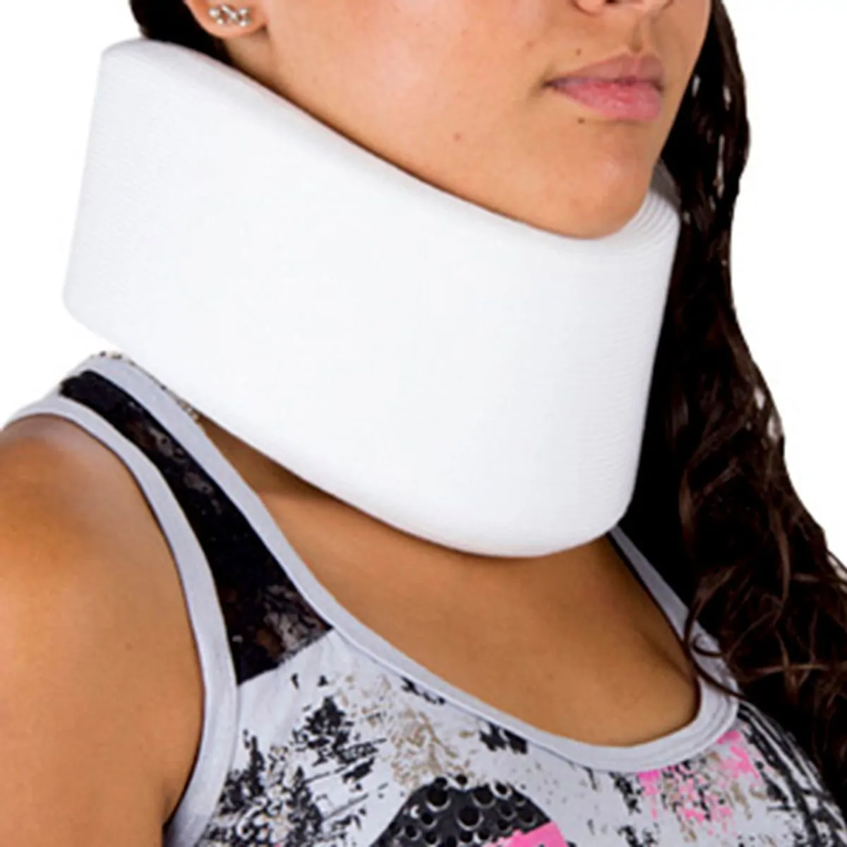 Colar Cervical de Espuma Reforço Interno Branco 051 Salvapé - G