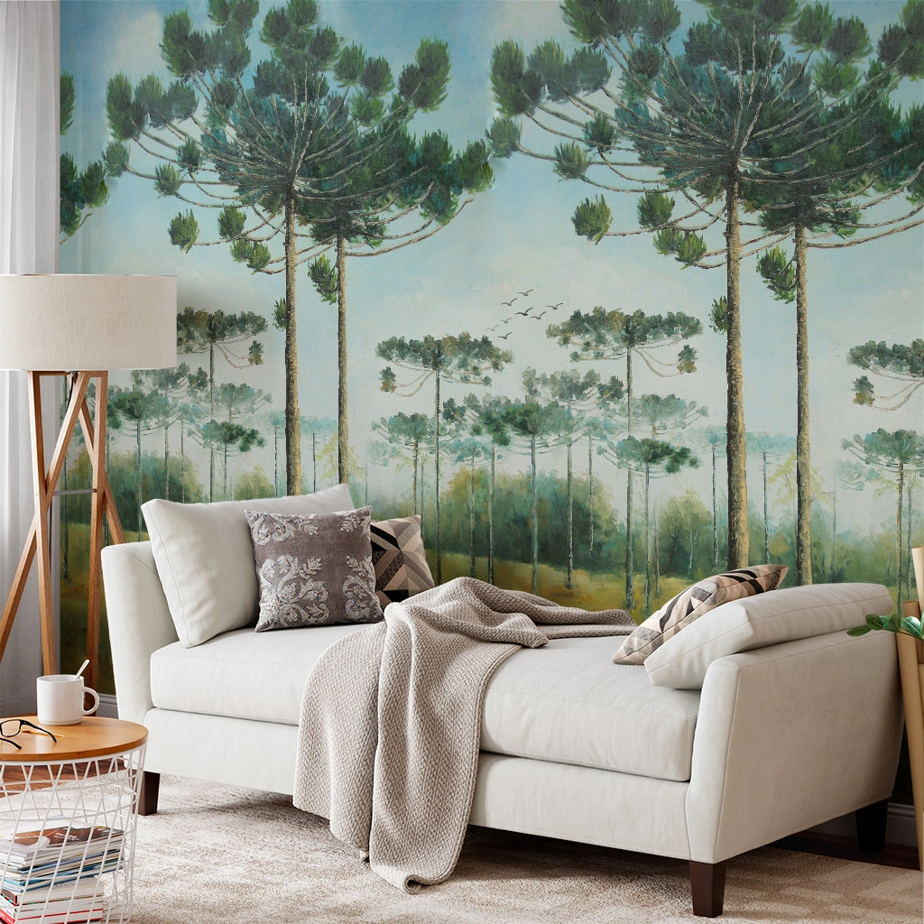 Painel Folhagem - Fd Serra De Araucárias 3x2,5m (lxa)