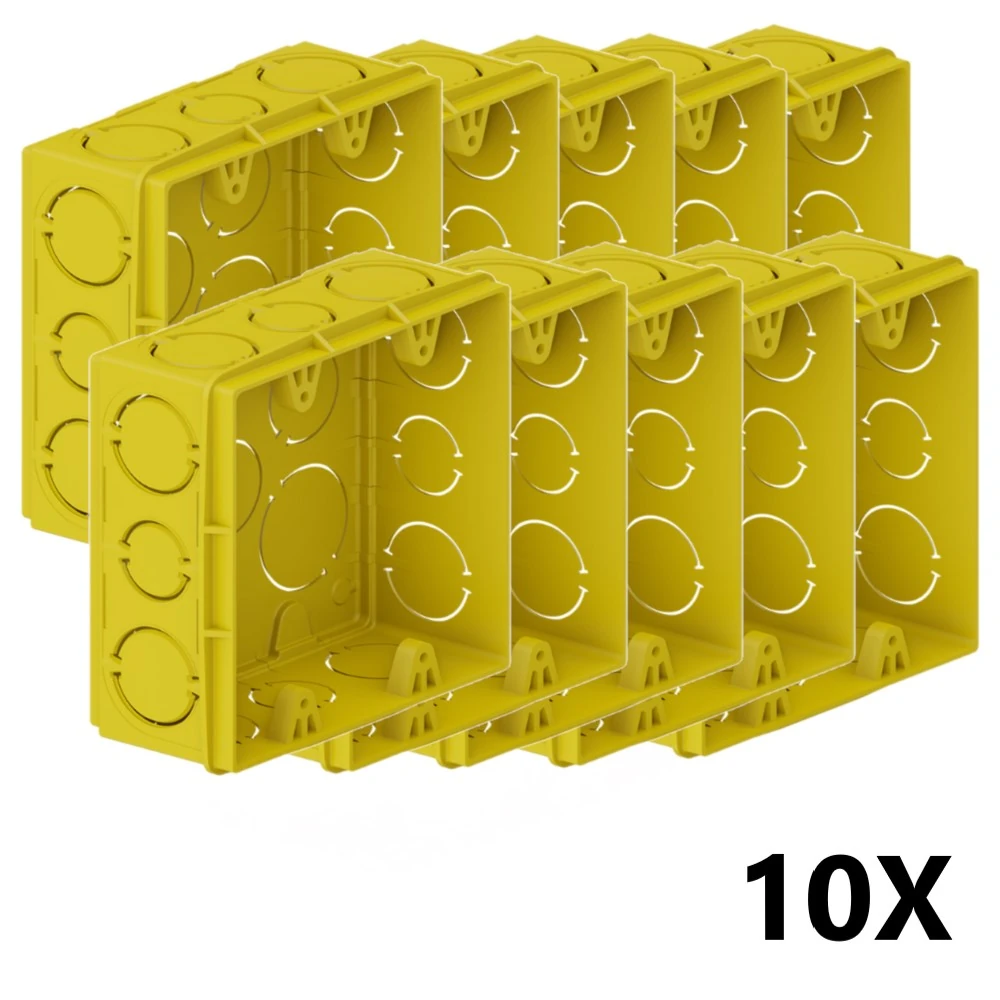 Kit 10 Caixa De Luz Embutir 4x4 Parede Reforçada Tigre