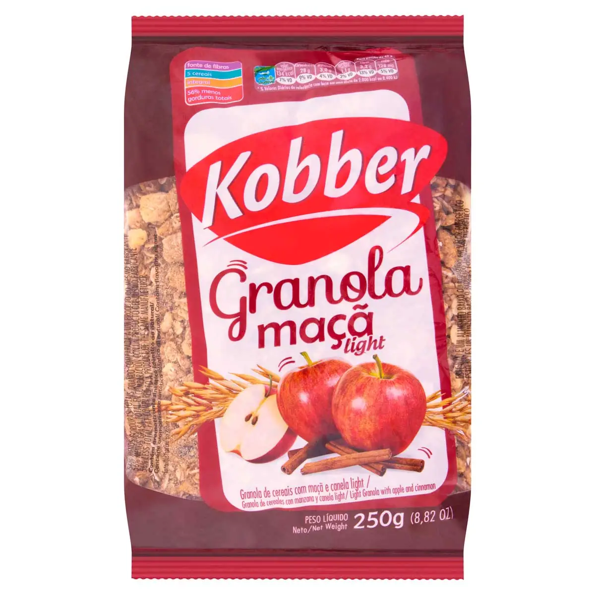 Granola Light Maçã Kobber Pacote 250 g