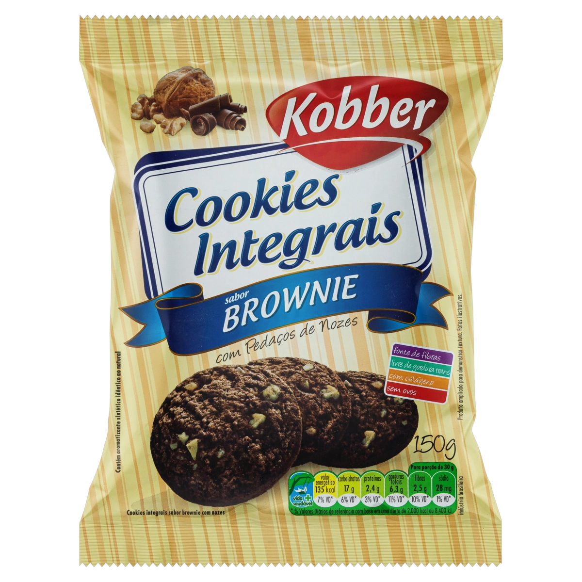 Cookie Integral Kobber Brownie/nozes