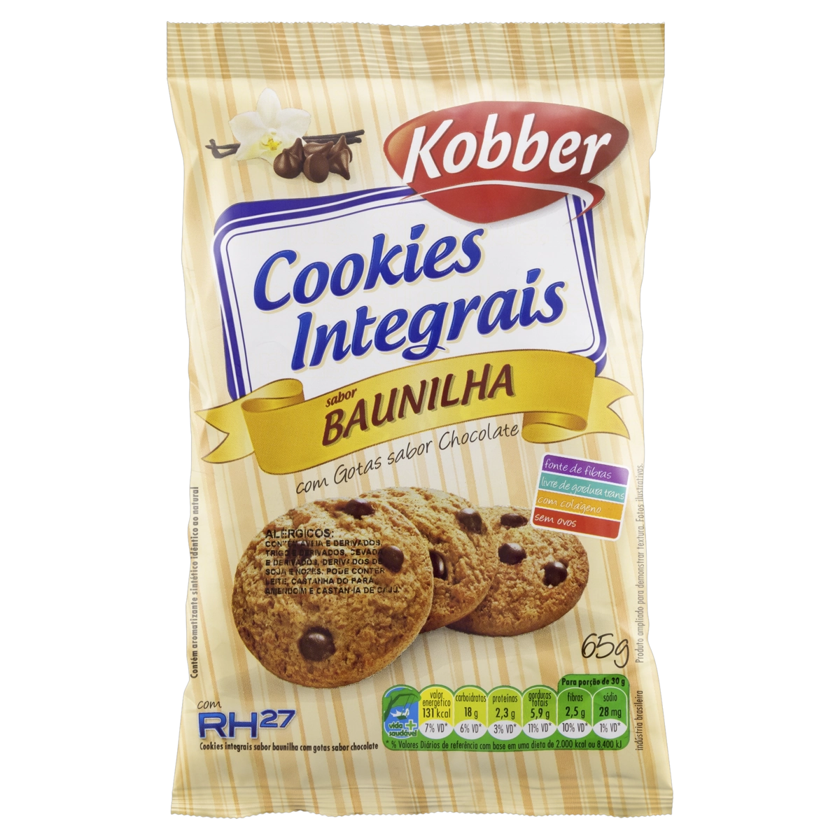 Cookies Kobber Intimus Baun C/gotas Chocolate 65gr
