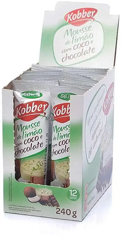 Cereal Barra Kobber Limao Com Coco E Chocolate