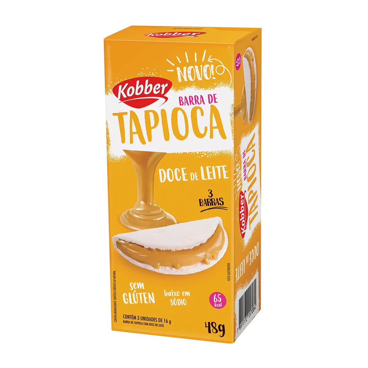 Barra de Tapioca de Doce de Leite Kobber com 3 Unidades