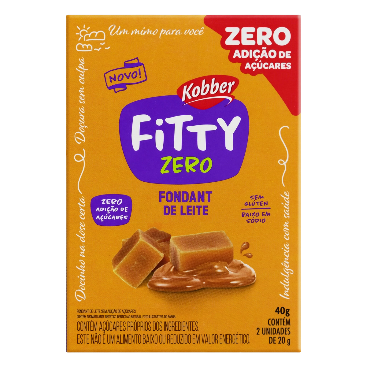 Pack Fondant De Leite Fitty Caixa 40g 2 Unidades