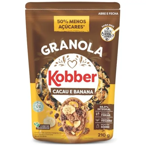 Granola Kober 210g Cacau Banana Nutrir