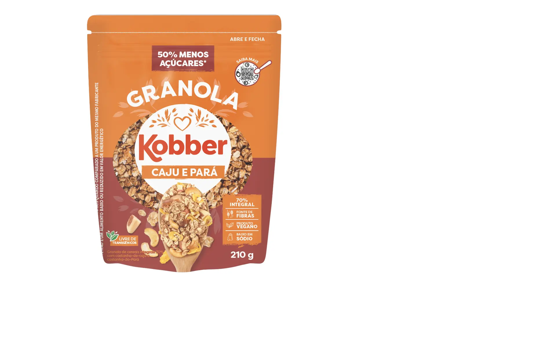Granola Kober 210g Caju E Para Nutrir