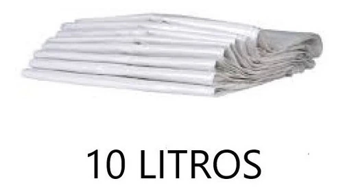 Saco Lixo Branco Para Cozinha Banheiro 10 Litros 100un