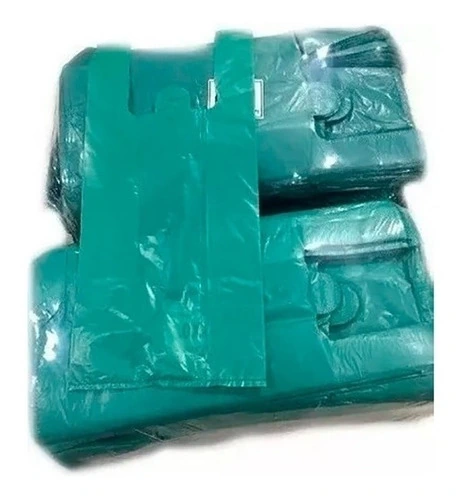 Saco Plastico Com Alça Reforçado 15 Kg 20x30 Verde