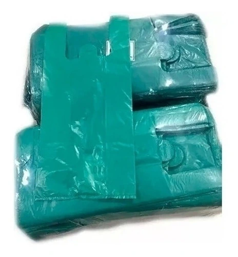Saco Plastico Com Alça Reforçado 15 Kg 50x70 Verde