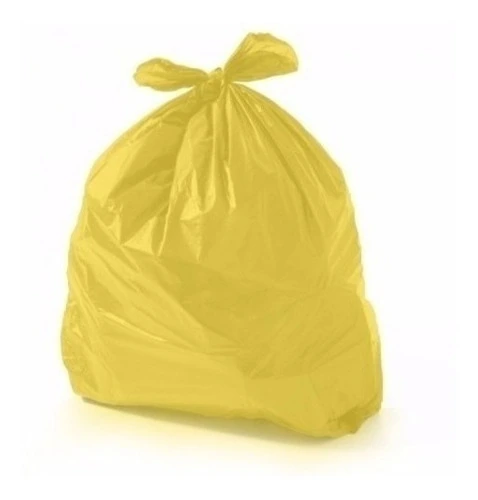 Saco De Lixo 100l Colorido Amarelo Comum 100un