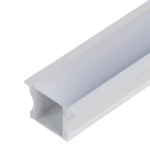 Perfil Embutir Para Fita Led 5 Metros Branco Difusor Leitoso