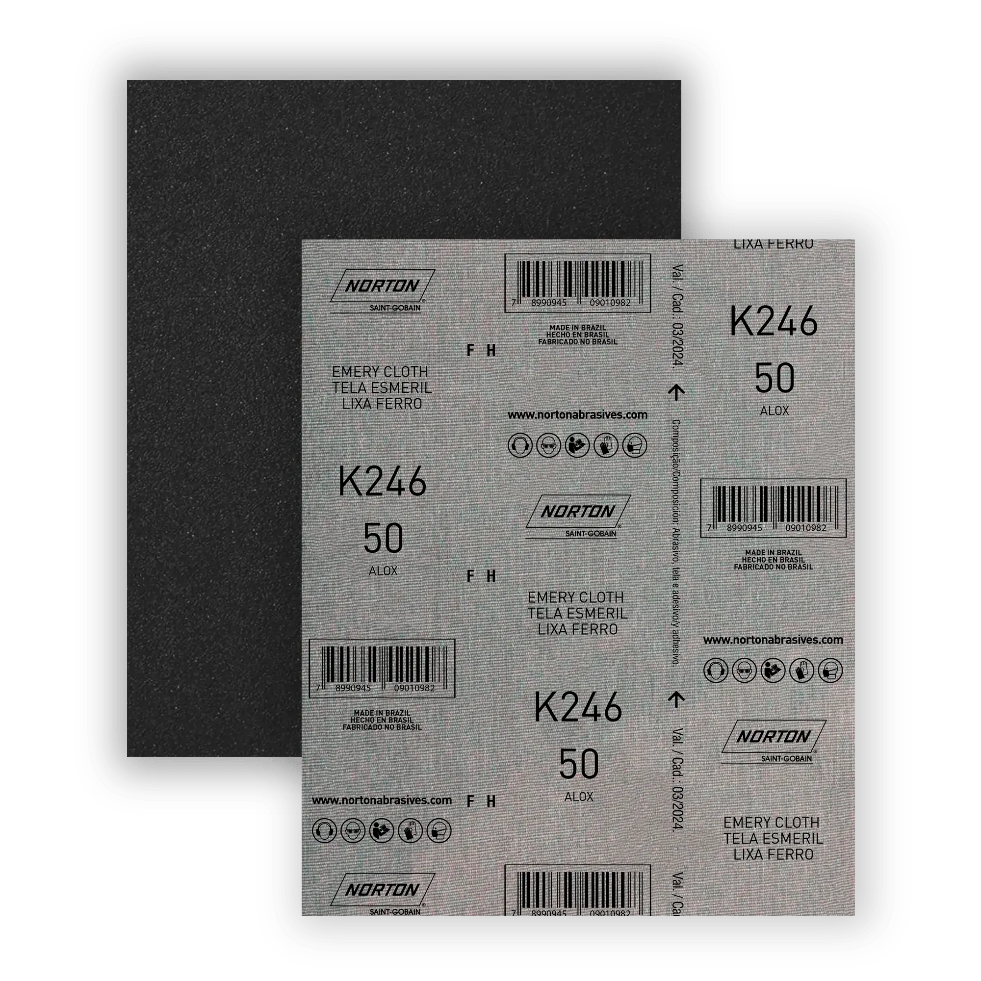 Lixa Ferro/metal Grão 50 5 X 75 Mm Norton K46