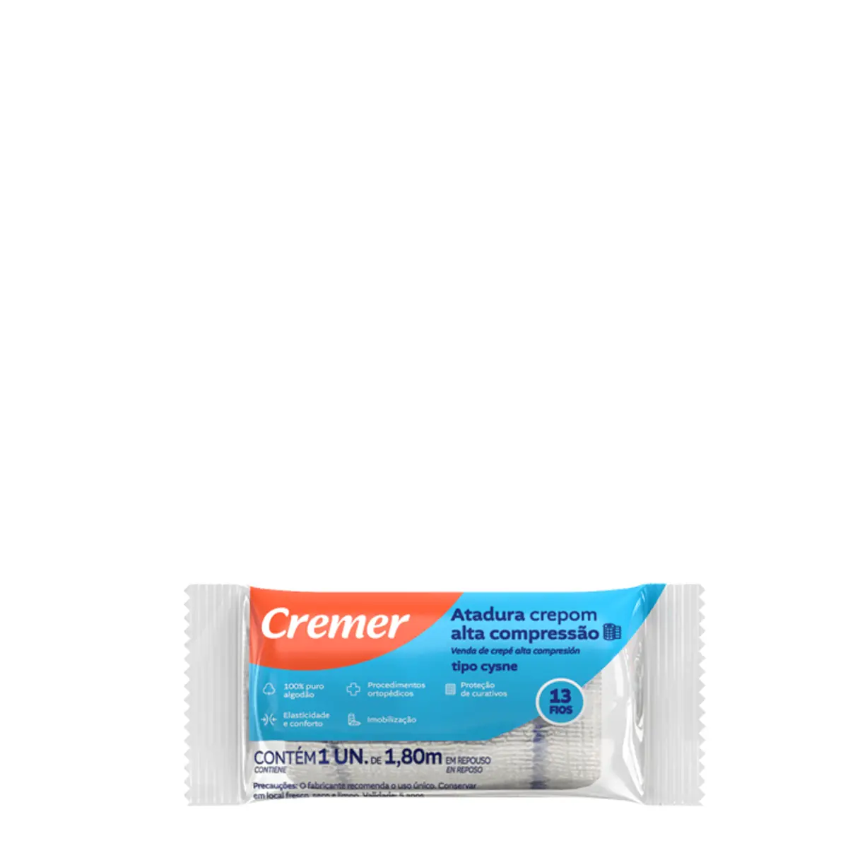 Atadura Crepom Cremer 06cm X 1,80m Pacote 9,8g