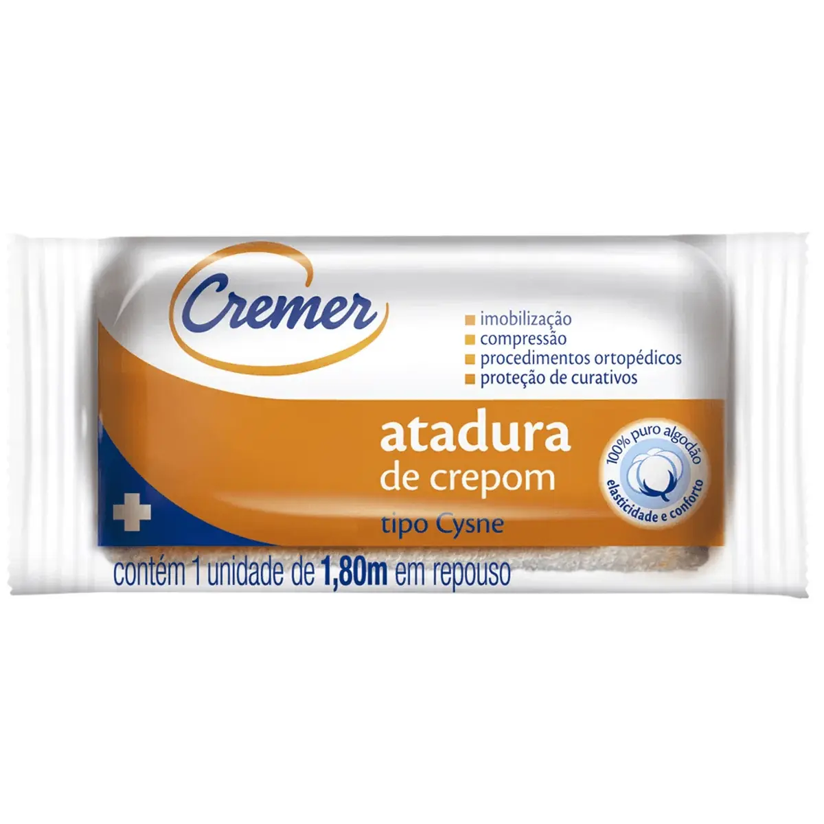 Atadura de Crepom Tipo Cysne 13 Fios Cremer - 10cm x 1,80m