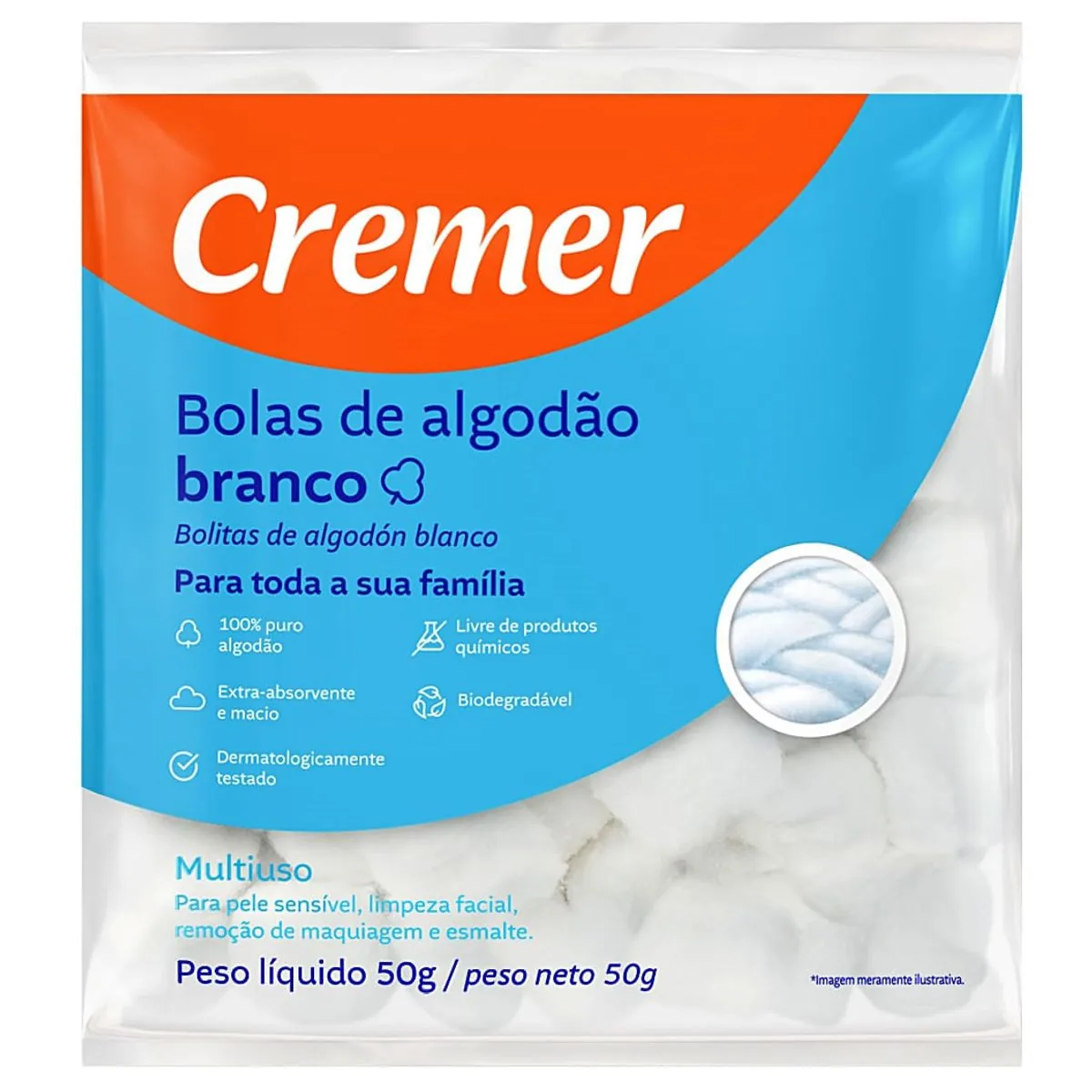 Algodão Hidrófilo em Bolas Cremer 95g