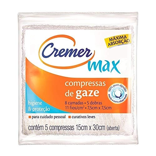 Compressa de Gaze Cremer Max 11 Fios 5 Compressas