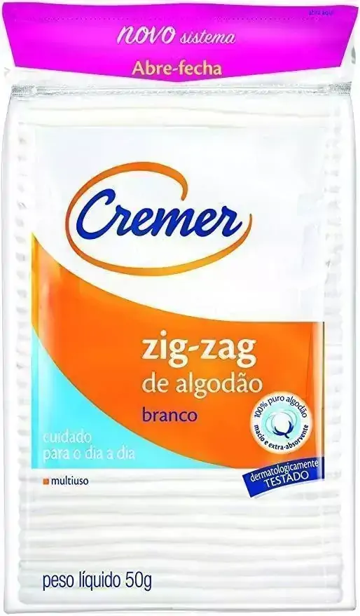 Algodão Multiuso 50 gr, Cremer ZIG ZAG