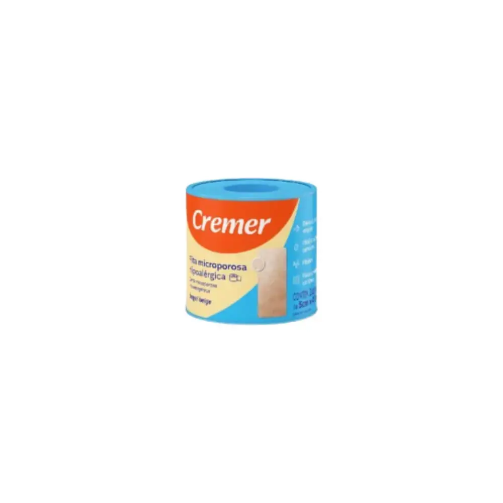 Fita Microporosa Cremer Bege 5cm x 4,5m 1 Unidade