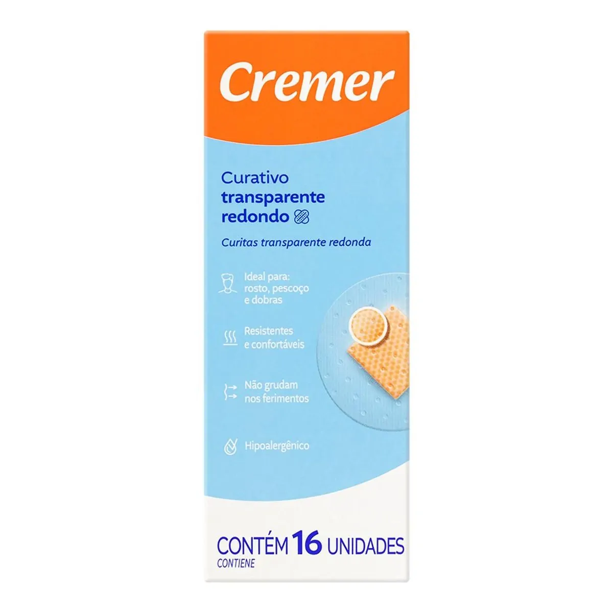 Curativo Cremer Care Redondo Transparente 16 unidades