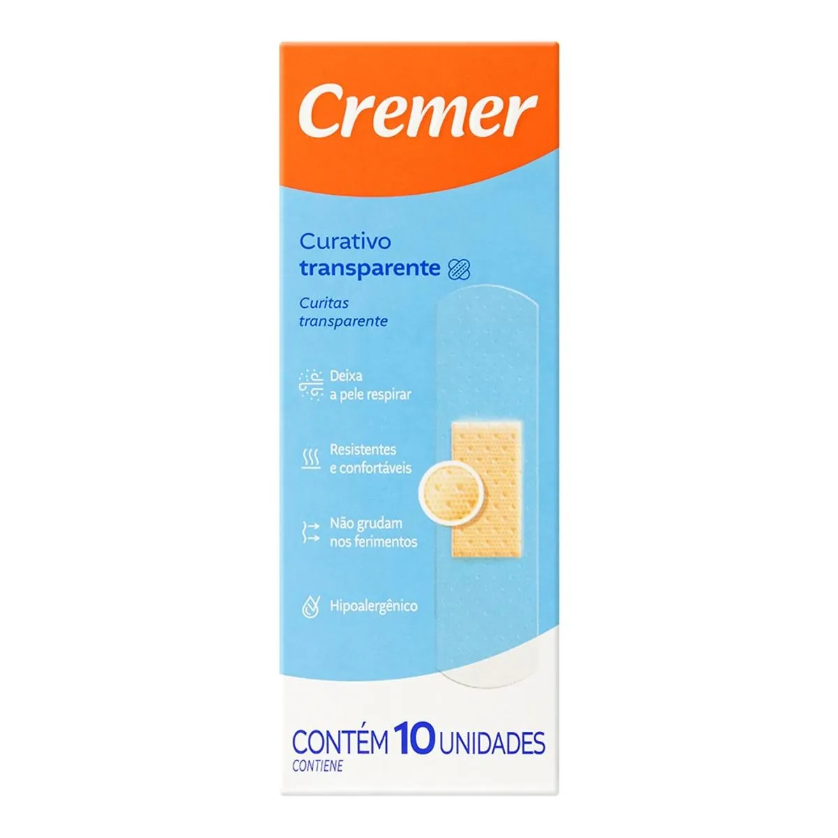 CURATIVO CREMER CARE TRANSPARENTE 10 UNIDADES
