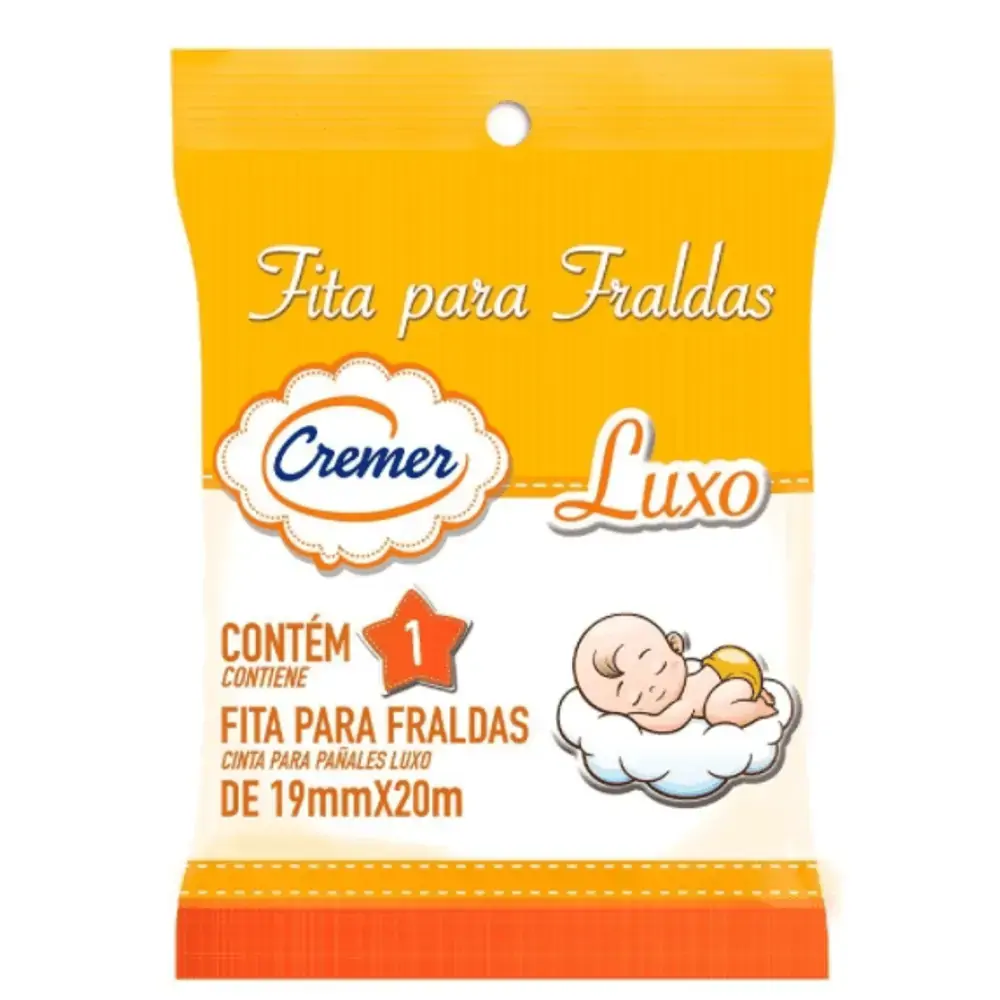 Fita Crepe Cremer Luxo Branca 19mmX20m