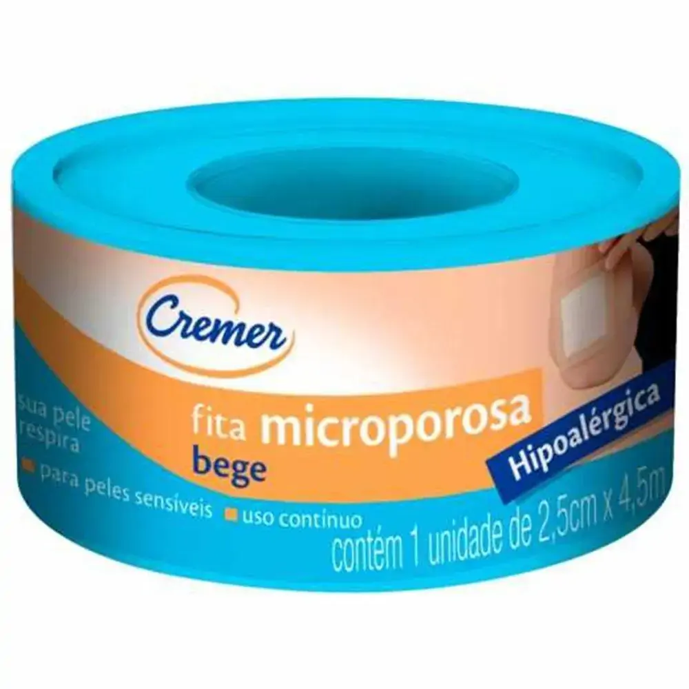 Fita Microporosa Cremer Bege 2,5cm x 4,5m