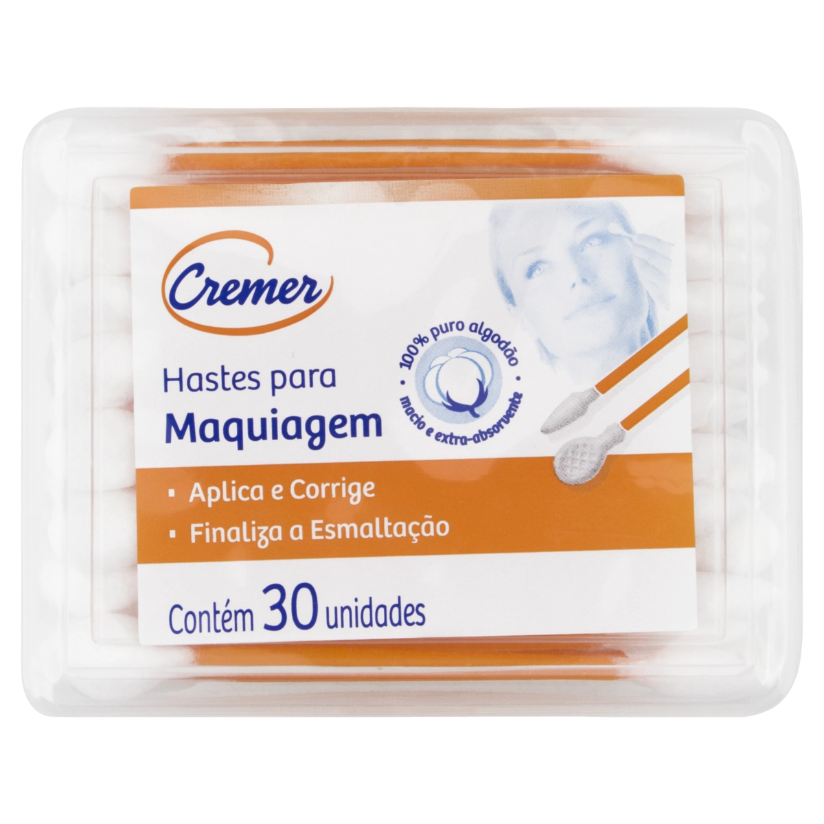 Hastes Flexíveis Para Maquiagem Cremer Pote 30 Unidades