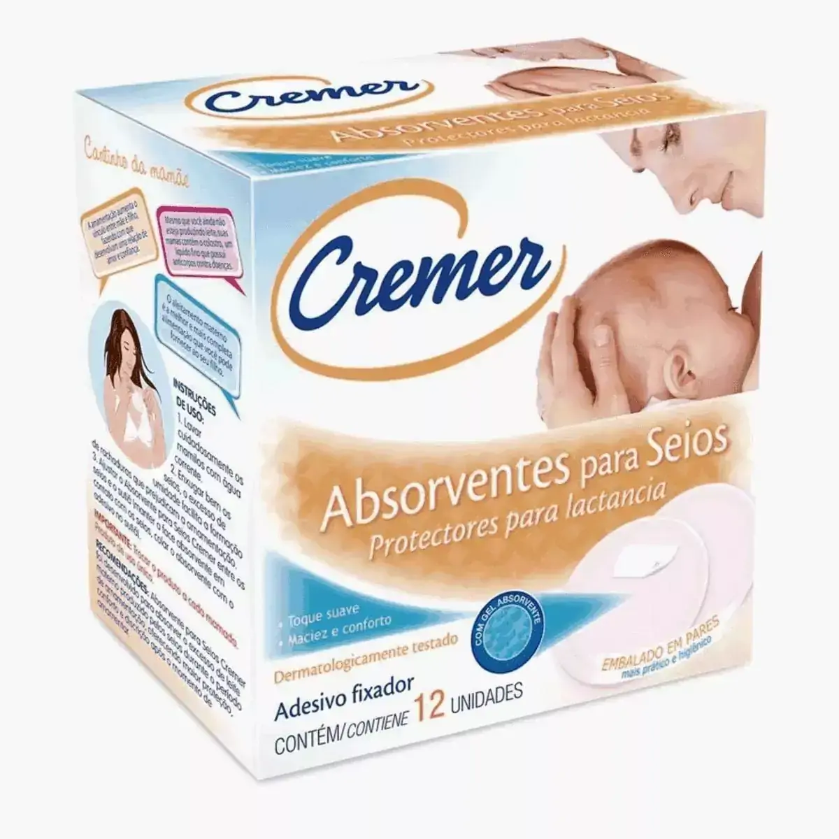 Absorvente para Seios Cremer 12 Unidades