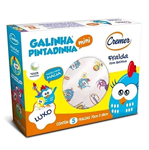 Fralda Cremer Luxo Galinha Pintadinha C/5