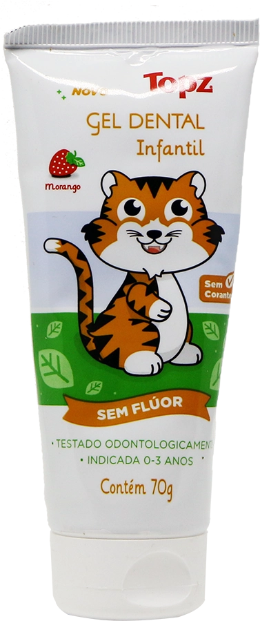 Gel Dental Infantil Topz Baby Morango 70g