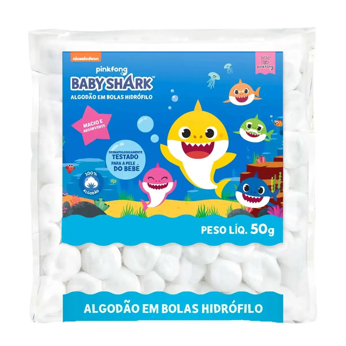 BOLA DE ALGODÃO CREMER BABY SHARK COM 50G