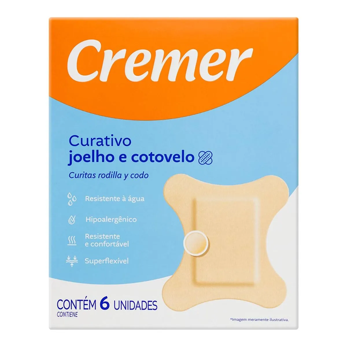 Curativo Joelho E Cotovelo Cremer Caixa 6 Unidades