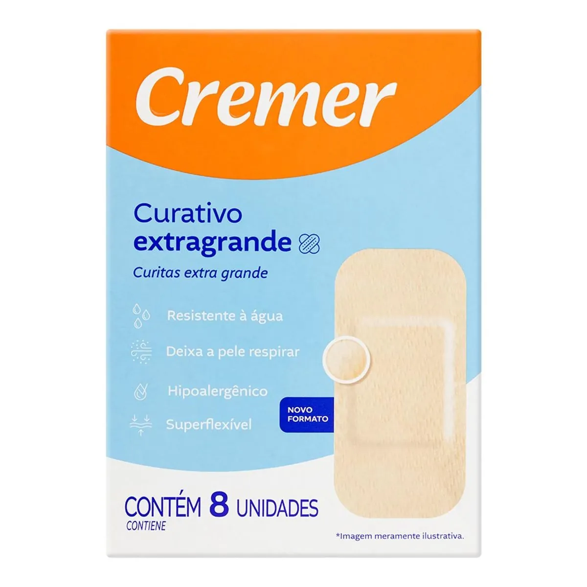 Curativo Extragrande Cremer Caixa 8 Unidades