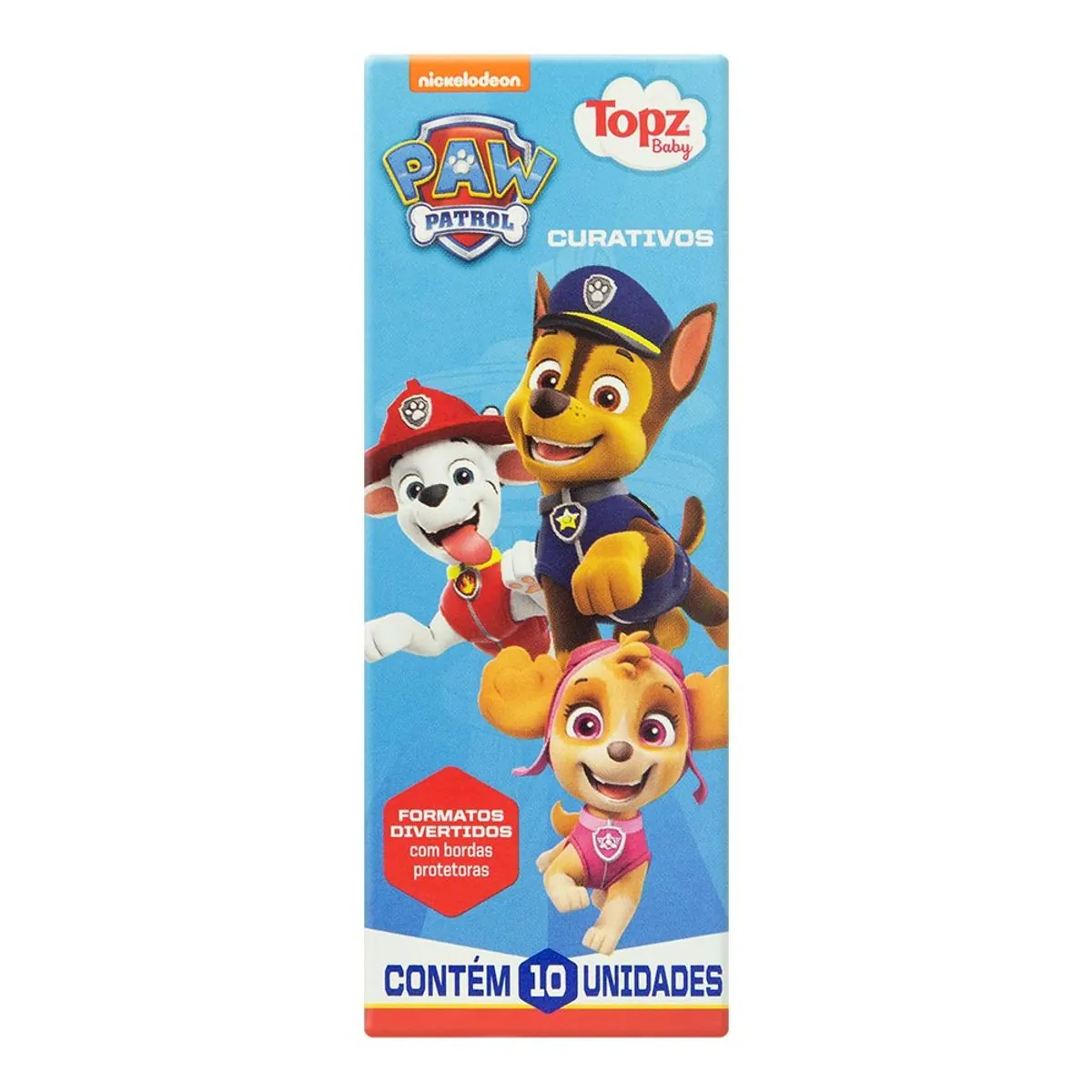 Curativo Tradicional Paw Patrol Topz Baby Caixa 10 Unidades