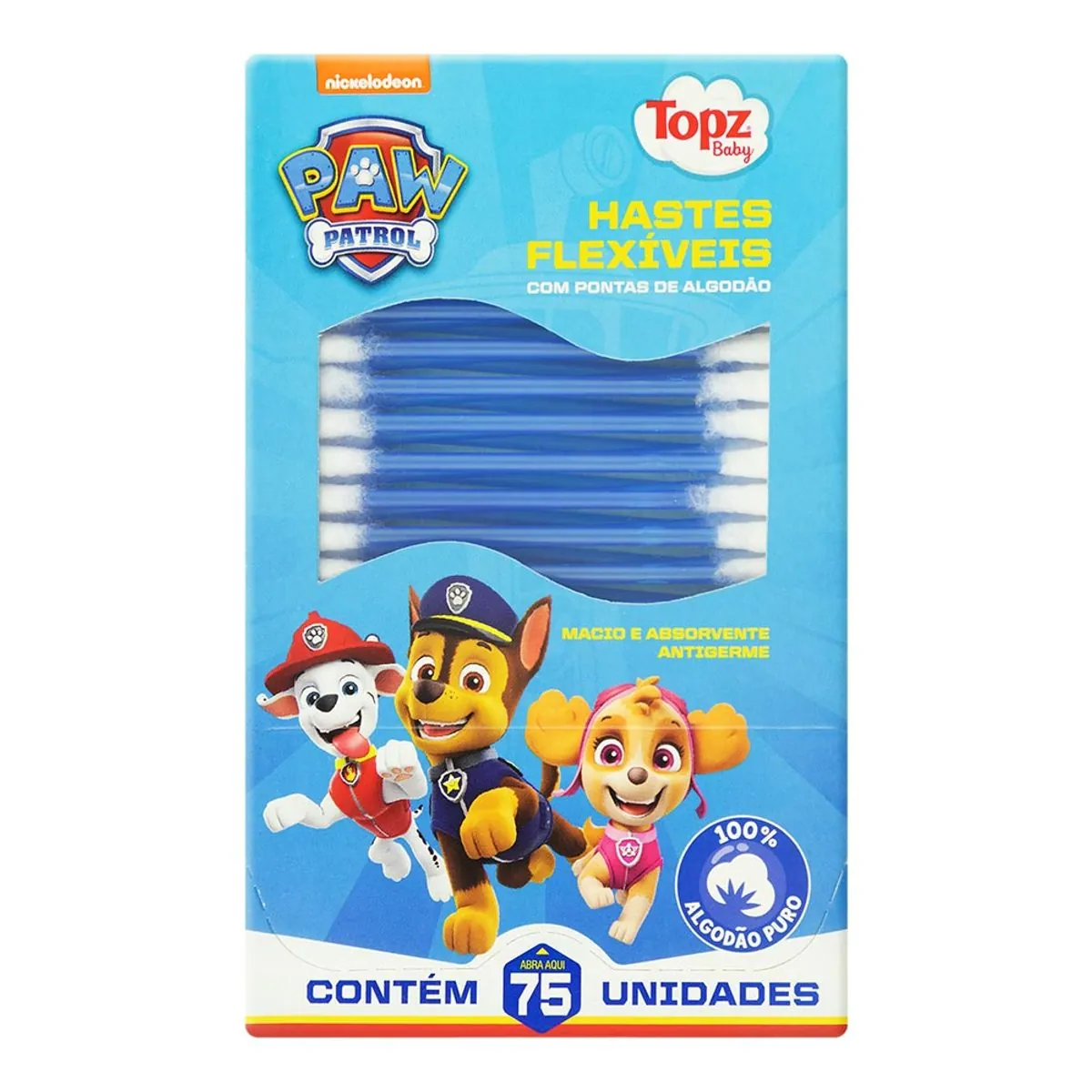 Hastes Flexíveis Paw Patrol Topz Baby Caixa 75 Unidades