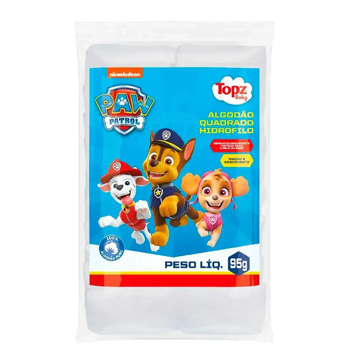 Algodao Quadrado Topz Baby Patrulha Canina 95g