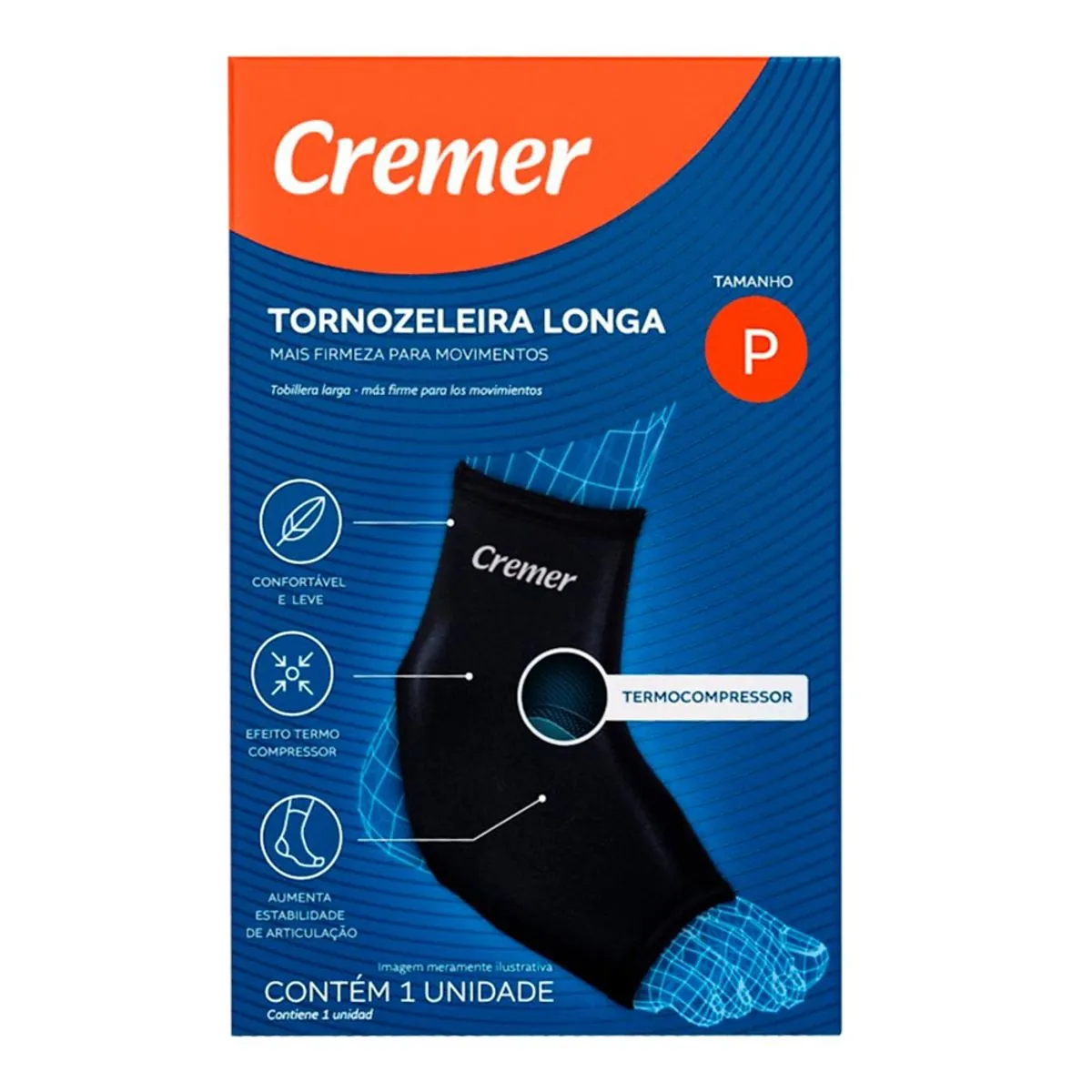 Tornozeleira Longa Preta Cremer P
