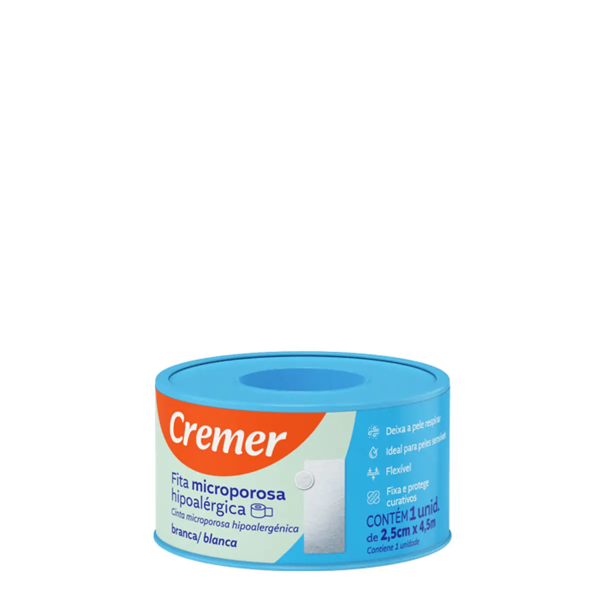 Fita Microporosa Cremer Hipoalergenico 25x45