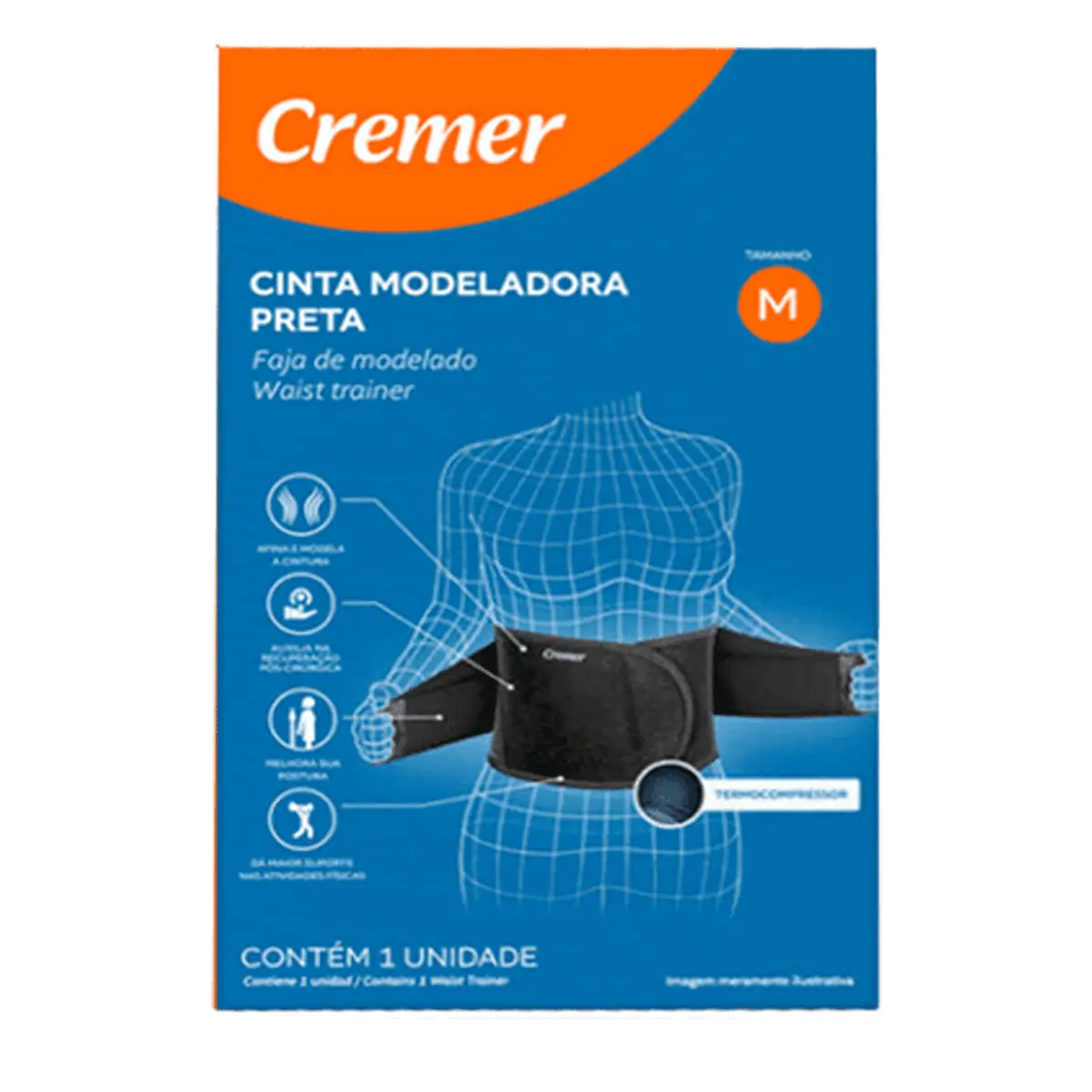 Cinta Modeladora Preta Cremer M