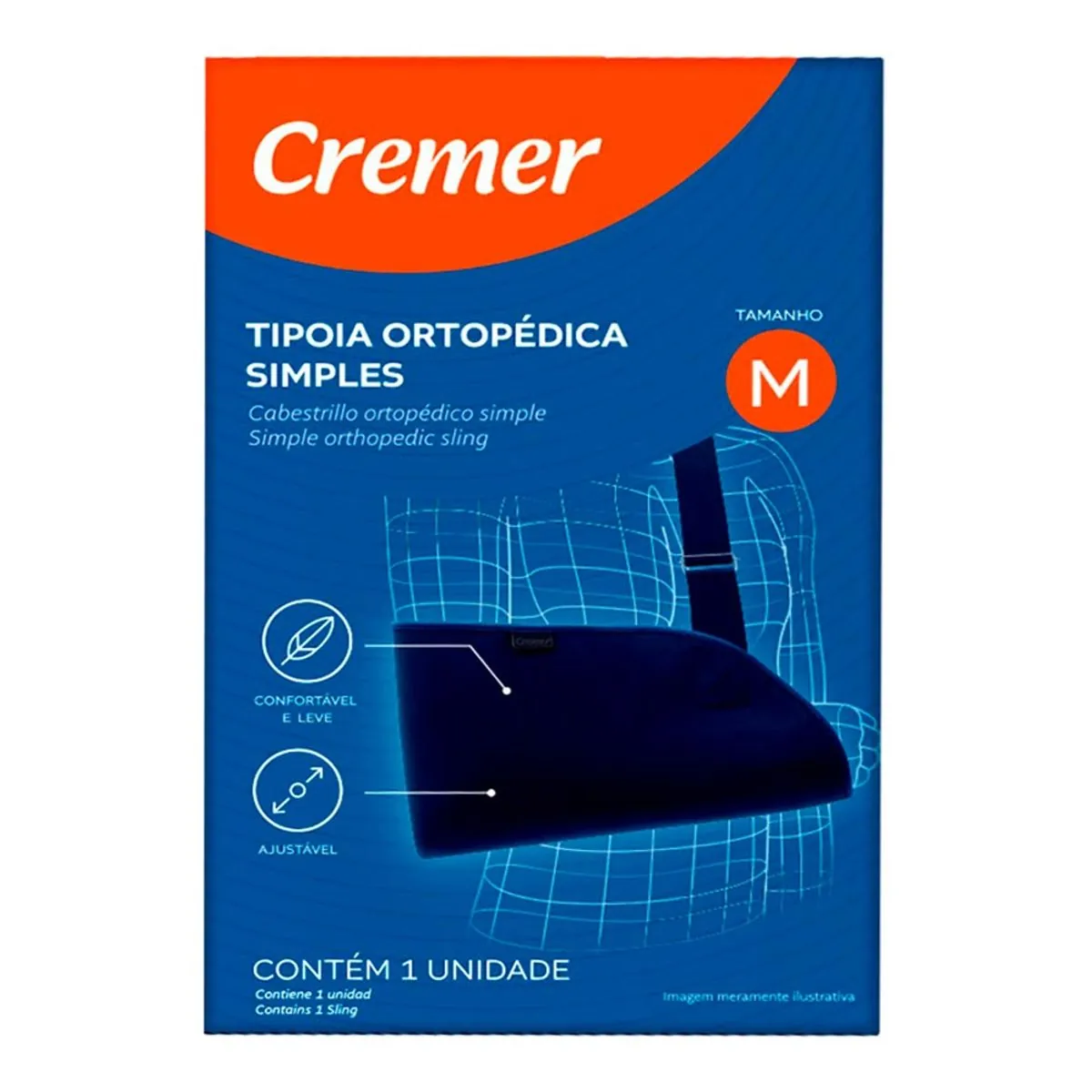 Tipoia Ortopédica Simples Azul Cremer M