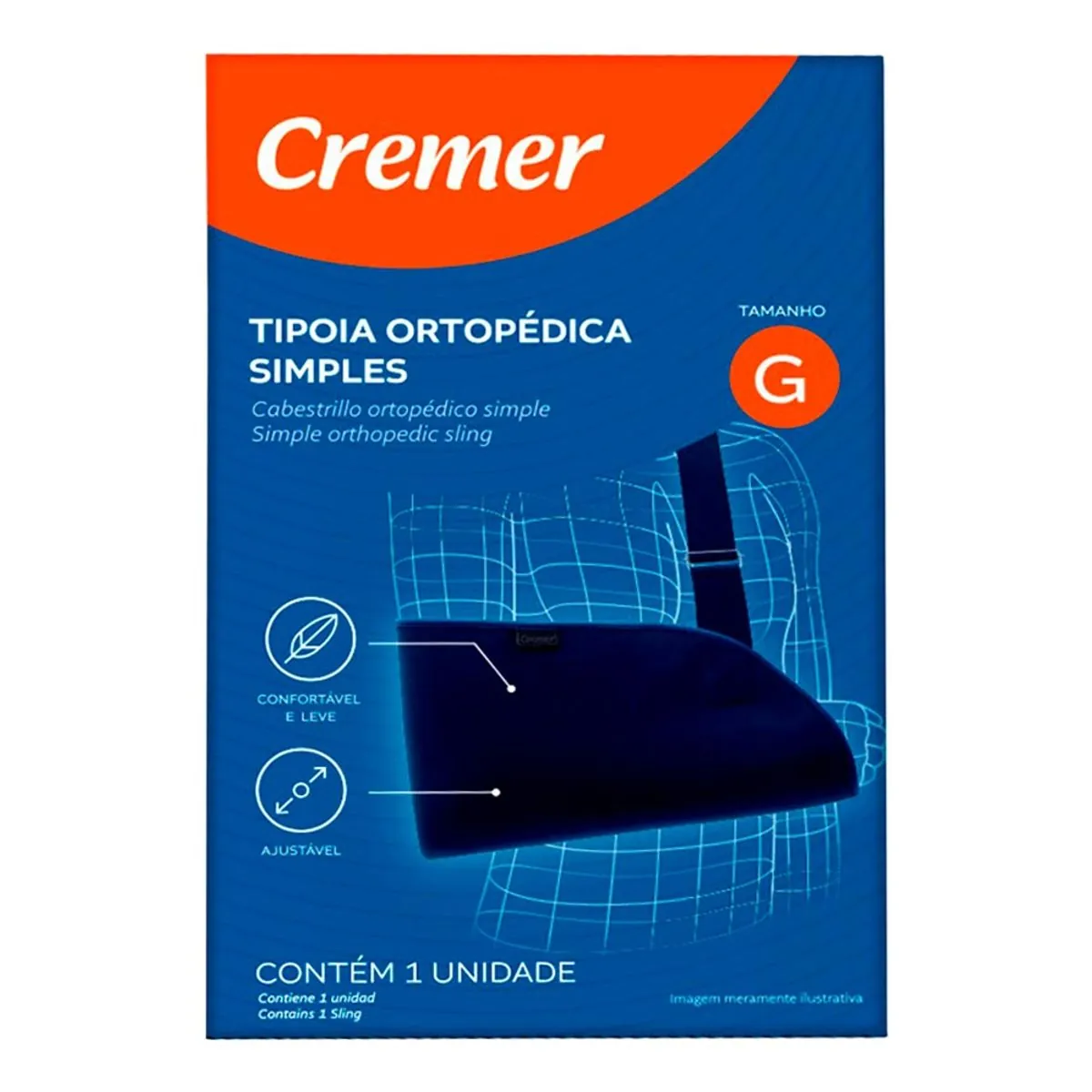 Tipoia Ortopédica Simples Azul Cremer G