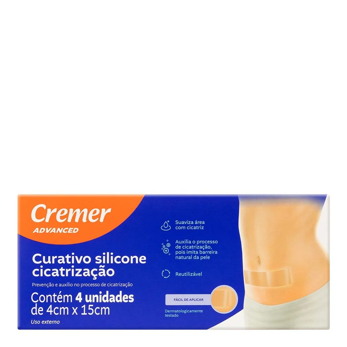 Curativo De Silicone Cicatrização Cremer Advanced Caixa 4 Unidades