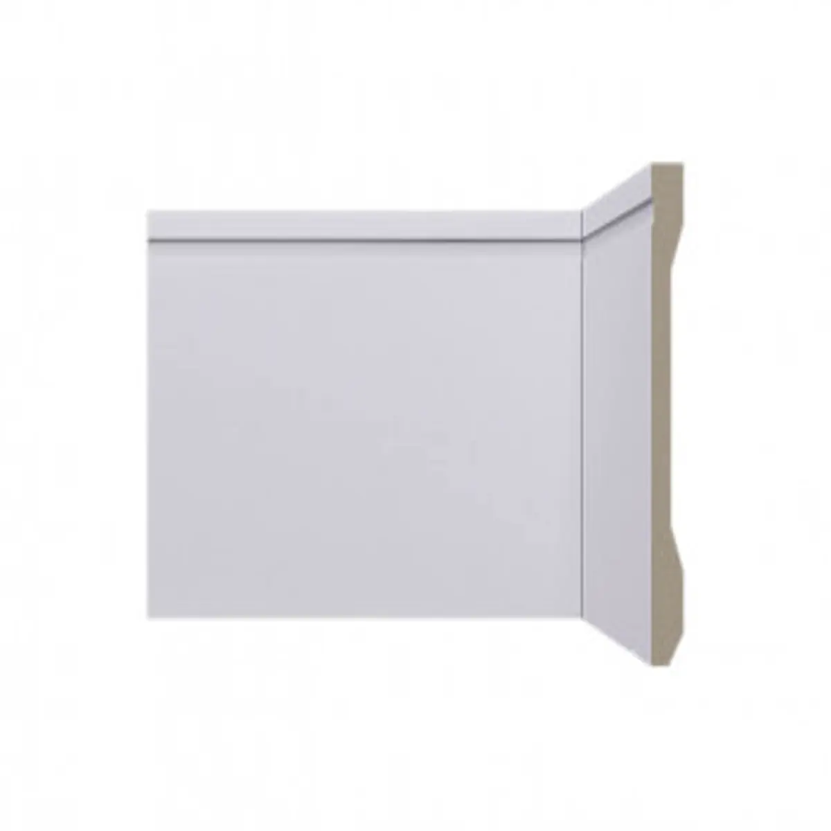 Rodape 15cm Frisado Branco Poliestireno Lev152 Santa Luzia